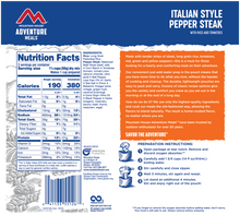 Load image into Gallery viewer, Mountain House- Italian Style Pepper Steak Limited Release
