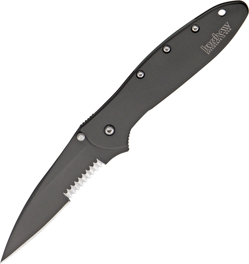 Kershaw- Leek A/O (Black, Serrated)