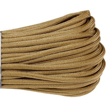 Load image into Gallery viewer, 550 Paracord- Tan 100ft. 550 lb. Tensile Strength
